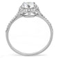 DA022 - High polished (no plating) Stainless Steel Ring with AAA Grade CZ  in Clear-2