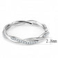 DA042 - High polished (no plating) Stainless Steel Ring with AAA Grade CZ  in Clear-1