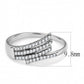 DA043 - High polished (no plating) Stainless Steel Ring with AAA Grade CZ  in Clear-1