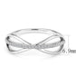 DA046 - High polished (no plating) Stainless Steel Ring with AAA Grade CZ  in Clear-1