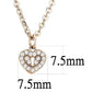 DA086 - IP Rose Gold(Ion Plating) Stainless Steel Chain Pendant with AAA Grade CZ  in Clear-1