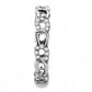 DA111 - High polished (no plating) Stainless Steel Ring with AAA Grade CZ  in Clear-3