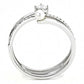 DA134 - High polished (no plating) Stainless Steel Ring with AAA Grade CZ  in Clear-2