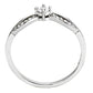 DA146 - High polished (no plating) Stainless Steel Ring with AAA Grade CZ  in Clear-2