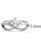 DA149 - High polished (no plating) Stainless Steel Ring with AAA Grade CZ  in Clear-1