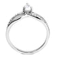 DA149 - High polished (no plating) Stainless Steel Ring with AAA Grade CZ  in Clear-2