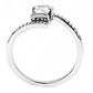 DA151 - High polished (no plating) Stainless Steel Ring with AAA Grade CZ  in Clear-2
