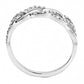DA163 - High polished (no plating) Stainless Steel Ring with AAA Grade CZ  in Clear-2