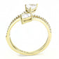 DA171 - IP Gold(Ion Plating) Stainless Steel Ring with AAA Grade CZ  in Clear-2