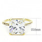 DA172 - IP Gold(Ion Plating) Stainless Steel Ring with AAA Grade CZ  in Clear-1