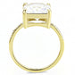 DA172 - IP Gold(Ion Plating) Stainless Steel Ring with AAA Grade CZ  in Clear-2