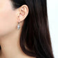 DA178 - High polished (no plating) Stainless Steel Earrings with AAA Grade CZ  in Clear-2