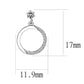 DA180 - High polished (no plating) Stainless Steel Earrings with AAA Grade CZ  in Clear-1