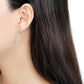 DA190 - High polished (no plating) Stainless Steel Earrings with AAA Grade CZ  in Clear-2