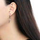 DA191 - High polished (no plating) Stainless Steel Earrings with AAA Grade CZ  in Clear-3
