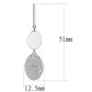 DA193 - High polished (no plating) Stainless Steel Earrings with AAA Grade CZ  in Clear-1