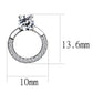 DA208 - High polished (no plating) Stainless Steel Earrings with AAA Grade CZ  in Clear-1