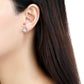 DA213 - High polished (no plating) Stainless Steel Earrings with AAA Grade CZ  in Clear-2