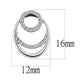 DA219 - High polished (no plating) Stainless Steel Earrings with AAA Grade CZ  in Clear-1