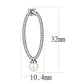 DA223 - High polished (no plating) Stainless Steel Earrings with Synthetic Pearl in White-1