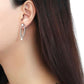 DA223 - High polished (no plating) Stainless Steel Earrings with Synthetic Pearl in White-2