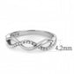 DA243 - High polished (no plating) Stainless Steel Ring with AAA Grade CZ  in Clear-1