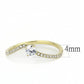 DA256 - IP Gold(Ion Plating) Stainless Steel Ring with AAA Grade CZ  in Clear-1