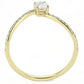 DA256 - IP Gold(Ion Plating) Stainless Steel Ring with AAA Grade CZ  in Clear-2