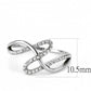 DA265 - High polished (no plating) Stainless Steel Ring with AAA Grade CZ  in Clear-1