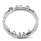 DA267 - High polished (no plating) Stainless Steel Ring with AAA Grade CZ  in Clear-2