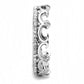 DA267 - High polished (no plating) Stainless Steel Ring with AAA Grade CZ  in Clear-3