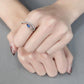 DA273 - High polished (no plating) Stainless Steel Ring with Synthetic Spinel in London Blue-4