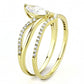 DA276 - IP Gold(Ion Plating) Stainless Steel Ring with AAA Grade CZ  in Clear-3