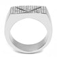 DA303 - No Plating Stainless Steel Ring with AAA Grade CZ  in Clear-2
