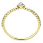 DA323 - IP Gold(Ion Plating) Stainless Steel Ring with AAA Grade CZ  in Clear-2