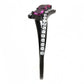 DA324 - IP Black(Ion Plating) Stainless Steel Ring with AAA Grade CZ  in Fuchsia-4
