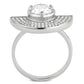 DA336 - No Plating Stainless Steel Ring with AAA Grade CZ  in Clear-2