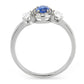 DA337 - No Plating Stainless Steel Ring with Synthetic Spinel in London Blue-2