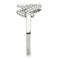 DA339 - No Plating Stainless Steel Ring with AAA Grade CZ  in Clear-3