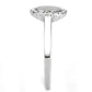 DA340 - No Plating Stainless Steel Ring with AAA Grade CZ  in Clear-3