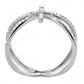 DA353 - High polished (no plating) Stainless Steel Ring with AAA Grade CZ  in Clear-2