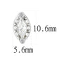 DA368 - High polished (no plating) Stainless Steel Earrings with AAA Grade CZ  in Clear-1