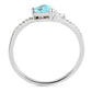 DA384Q - High polished (no plating) Stainless Steel Ring with AAA Grade CZ  in Multi Color-2