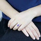DA385 - High polished (no plating) Stainless Steel Ring with AAA Grade CZ  in Amethyst-4
