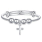 Newborn Baby 925 Sterling Silver Cross Baby Bangle XFB8150-0