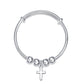 Newborn Baby 925 Sterling Silver Cross Baby Bangle XFB8150-3