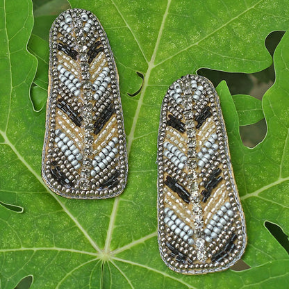 Colorful Beaded Hair Clip, Jewelry,Beaded Barrette,Indigenous Hair Clip ,Tribal Barrette,Beaded Hair Bow FHC1002-2