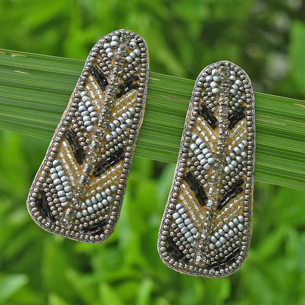 Colorful Beaded Hair Clip, Jewelry,Beaded Barrette,Indigenous Hair Clip ,Tribal Barrette,Beaded Hair Bow FHC1002-4