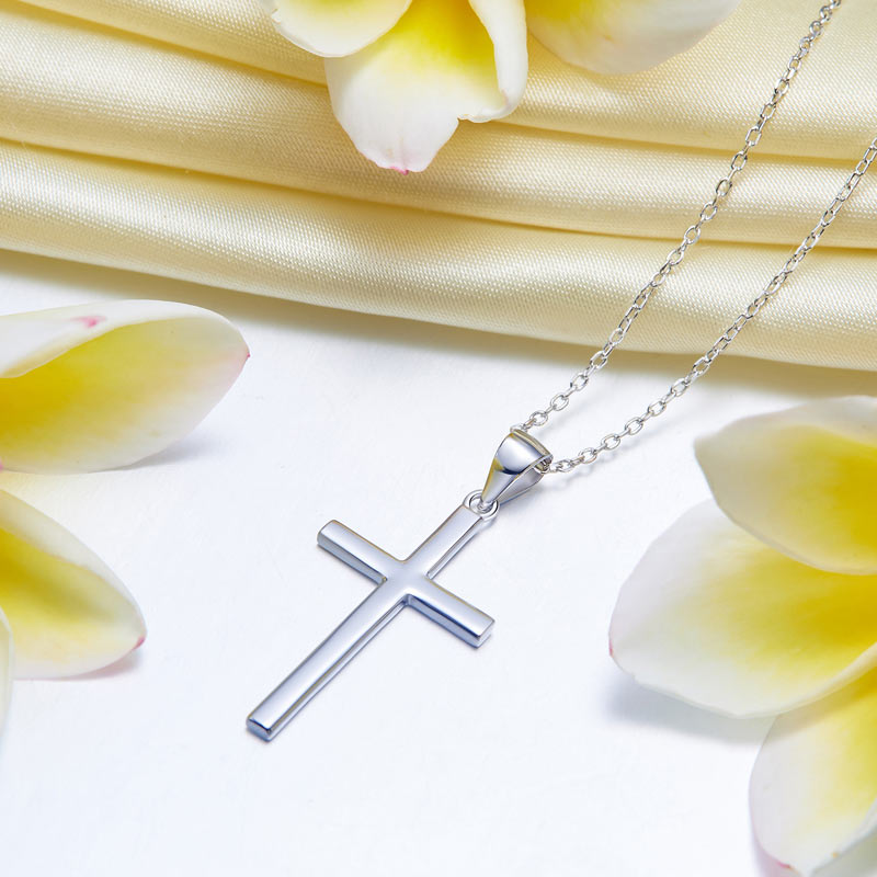 Cross Pendant Necklace Solid 925 Sterling Silver XFN8114-3