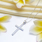 Cross Pendant Necklace Solid 925 Sterling Silver XFN8114-3